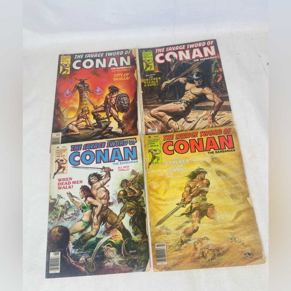 ☀️ Vintage Conan The Barbarian 1980 Issue Marvel Comic Books Set